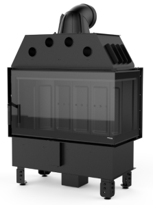 DEFRO HOME WKŁAD KOMINKOWY STALOWY INTRA M BOCZNY PRAWY ( BP ) 13kW CZARNY CERAMITON