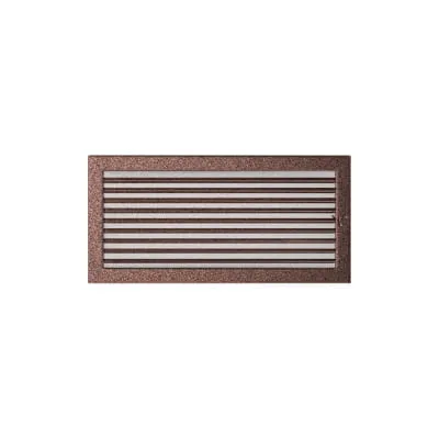 KRATKI KRATKA KOMINKOWA PROSTOKĄTNA MIEDZIANA Z ŻALUZJĄ 220X450 MM