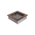 KRATKI KRATKA KOMINKOWA PROSTOKĄTNA MIEDŹ GALWANICZNA 170X170 MM