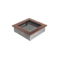 KRATKI KRATKA KOMINKOWA PROSTOKĄTNA MIEDŹ GALWANICZNA 170X170 MM