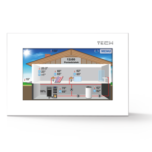 TECH REGULATOR POKOJOWY DOTYKOWY ST-281 KOMUNIKACJA RS KOLOR BIAŁY