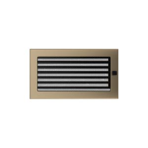 KRATKI KRATKA KOMINKOWA PROSTOKĄTNA ZŁOTO GALWANICZNE Z ŻALUZJĄ 170X300 MM