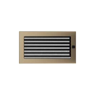 KRATKI KRATKA KOMINKOWA PROSTOKĄTNA ZŁOTO GALWANICZNE Z ŻALUZJĄ 170X300 MM
