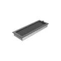 KRATKI KRATKA KOMINKOWA PROSTOKĄTNA CZARNO-SREBRNA Z ŻALUZJĄ 170X490 MM
