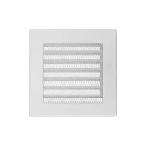 KRATKI KRATKA KOMINKOWA PROSTOKĄTNA BIAŁA Z ŻALUZJĄ 170X170 MM