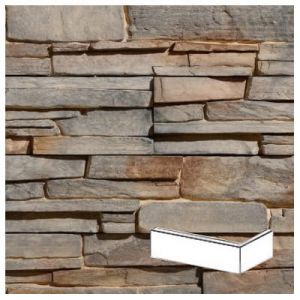 STONES KAMIEŃ DEKORACYJNY PŁYTKA KĄTOWA AVERNO 3 150/325x117x22-38MM OP. 0,58MB