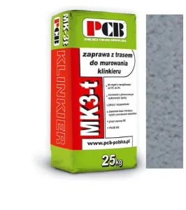PCB ZAPRAWA MURARSKA Z TRASEM DO KLINKIERU MK-3t 25KG JASNOSZARA