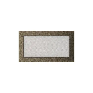 KRATKI KRATKA KOMINKOWA PROSTOKĄTNA CZARNO-ZŁOTA 170X300 MM