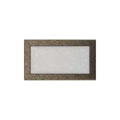 KRATKI KRATKA KOMINKOWA PROSTOKĄTNA CZARNO-ZŁOTA 170X300 MM