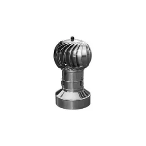 TURBOWENT BEZ PODSTAWY Z KOŁNIERZEM ZAMYKAJĄCYM OCIEPLENIE OTWIERANA TURBINA ALUMINIOWA DOLOT BL. OCYNKOWANA FI 250