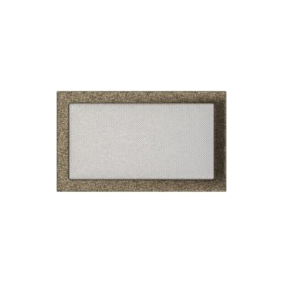 KRATKI KRATKA KOMINKOWA PROSTOKĄTNA CZARNO-ZŁOTA 220X370 MM