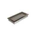 KRATKI KRATKA KOMINKOWA PROSTOKĄTNA CZARNO-ZŁOTA 170X370 MM