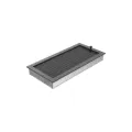KRATKI KRATKA KOMINKOWA PROSTOKĄTNA CZARNO-SREBRNA Z ŻALUZJĄ 220X450 MM