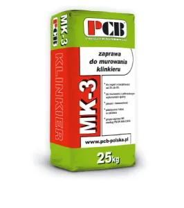 PCB ZAPRAWA MURARSKA DO KLINKIERU MK-3 25KG EXTRA BIAŁA