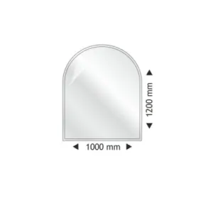 PODSTAWA SZKLANA PÓŁOKRĄGŁA O WYMIARACH 1000x1200 MM PARKANEX