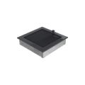 KRATKI KRATKA KOMINKOWA PROSTOKĄTNA GRAFITOWA Z ŻALUZJĄ 220X220 MM