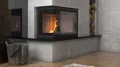 DEFRO HOME WKŁAD KOMINKOWY STALOWY PRIMA SM BOCZNY PRAWY ( BP ) MINI10kW CZARNY CERAMITON