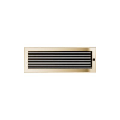 KRATKI KRATKA KOMINKOWA PROSTOKĄTNA POZŁACANA Z ŻALUZJĄ 170X490 MM