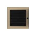 KRATKI KRATKA KOMINKOWA PROSTOKĄTNA ZŁOTO GALWANICZNE Z ŻALUZJĄ 220X220 MM