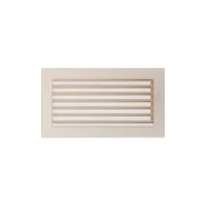 KRATKI KRATKA KOMINKOWA PROSTOKĄTNA KREMOWA Z ŻALUZJĄ 170X300 MM