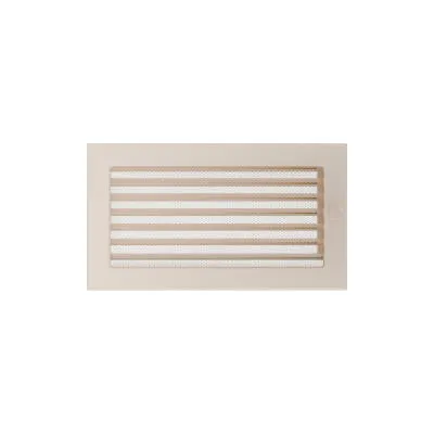 KRATKI KRATKA KOMINKOWA PROSTOKĄTNA KREMOWA Z ŻALUZJĄ 170X300 MM