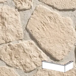 STEGU KAMIEŃ DEKORACYJNY PŁYTKA  KĄTOWA RODOS CREMA  1x2,5x<42CM OPK. 2MB