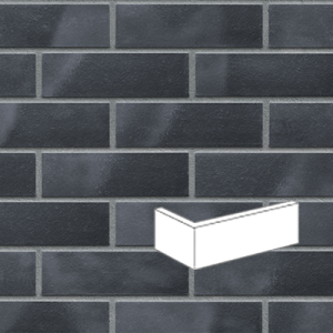 KING KLINKER PŁYTKA KĄTOWA BLACK PEARL NF 115/240x71x10 MM 