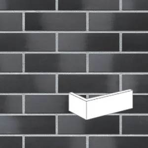 KING KLINKER  BLACK DIAMOND PŁYTKA KĄTOWA NF 115/240x71x10 MM 