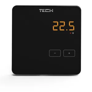 TECH REGULATOR POKOJOWY BEZPRZEWODOWY DWUSTANOWY R-8 Z CZARNY