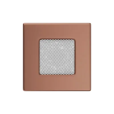 KRATKI KRATKA KOMINKOWA PROSTOKĄTNA MIEDŹ GALWANICZNA 110X110 MM
