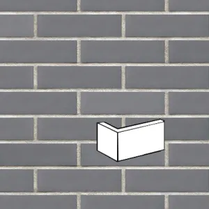 KING KLINKER MGLISTY PORANEK PŁYTKA KĄTOWA OSTRA 120/35x65x10 MM 