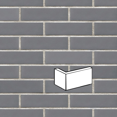 KING KLINKER MGLISTY PORANEK PŁYTKA KĄTOWA OSTRA 120/35x65x10 MM