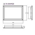 RAMA DEKORACYJNA CZARNY MAT DO WKŁADU UNIFLAM 920 PRESTIGE PRESTIGE REF. R-UNIP920-CZ