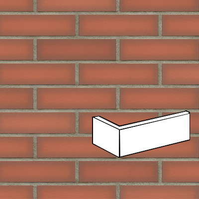 KING KLINKER RUBINOWY PŁOMIEŃ PŁYTKA KĄTOWA 250/120x65x10 MM