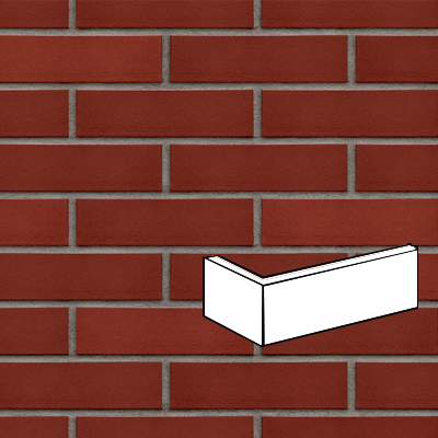 KING KLINKER NUTA CYNAMONU PŁYTKA KĄTOWA 250/120x65x10 MM