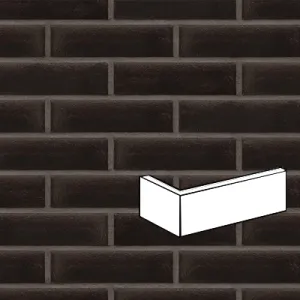 KING KLINKER ONYKSOWA CZERŃ PŁYTKA KĄTOWA 120/250x65x10 MM