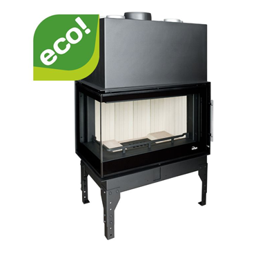 Wkład kominkowy UNIFLAM 760 EVO LBS gięta lewa boczna szyba ref. 260-173-GS