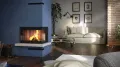 DEFRO HOME WKŁAD KOMINKOWY STALOWY RIVA ME BP CZARNY CERAMITON BOCZNY PRAWY SHORT 19kW