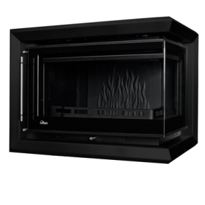 UNIFLAM RAMA DEKORACYJNA CZARNY MAT DO WKŁADU UNIFLAM 850 PRESTIGE BOCZNA SZYBA REF. R-UNIP850-BS-CZ