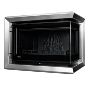 UNIFLAM RAMA DEKORACYJNA INOX DO WKŁADU UNIFLAM 850 PRESTIGE BOCZNA SZYBA REF. R-UNIP850-BS-I