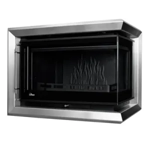 UNIFLAM RAMA DEKORACYJNA INOX DO WKŁADU UNIFLAM 850 PRESTIGE BOCZNA SZYBA REF. R-UNIP850-BS-I
