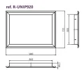 Rama dekoracyjna inox do wkładu UNIFLAM 920 PRESTIGE ref. R-UNIP920-I schemat.png