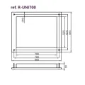 UNIFLAM RAMA DEKORACYJNA INOX DO WKŁADÓW UNIFLAM, INVICTA SERII 700 REF. R-UNI700-I