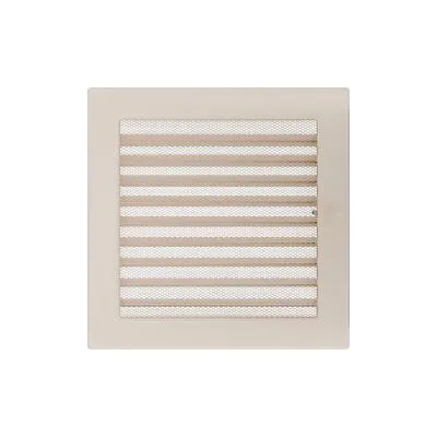 KRATKI KRATKA KOMINKOWA PROSTOKĄTNA KREMOWA Z ŻALUZJĄ 220X220 MM
