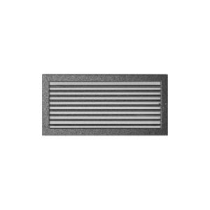 KRATKI KRATKA KOMINKOWA PROSTOKĄTNA CZARNO-SREBRNA Z ŻALUZJĄ 220X450 MM