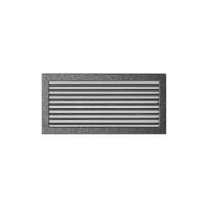 KRATKI KRATKA KOMINKOWA PROSTOKĄTNA CZARNO-SREBRNA Z ŻALUZJĄ 220X450 MM