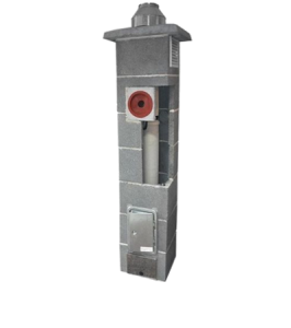 JAWAR KOMIN K  DO KOTŁÓW KONDENSACYJNYCH  FI 80 9,33 M + 3 X WENTYLACJA