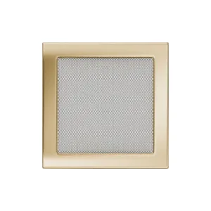 KRATKI KRATKA KOMINKOWA PROSTOKĄTNA POZŁACANA 220X220 MM
