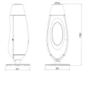 Piec wolno stojący INVICTA OVATIO antracyt ref. 6149-04 SCHEMAT.png