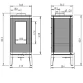 Piec wolno stojący INVICTA IWAKI antracyt ref. 6106-44 SCHEMAT.png